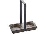 Menage GEFU "X-PLOSION", braun, B:8,1cm H:18,7cm, Menage-Sets, Menage, aus hochwertigem Akazienholz, mit Edelstahl Tragegriff, ohne Deko