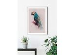 Bild KOMAR "Animals Paradise Parrot", bunt (farbe bild(er): bunt), B:30cm H:40cm, Holz, Papier, Bilder, Bild, Wandbild zur Dekoration - ohne Rahmen