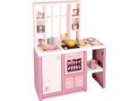 Spielküche SMOBY "Spielküche Loft Fleur", rosa, Spielküchen, KinderB:74cm H:96cm T:29cm, Kunststoff, Spielküche, Made in Europe, B:74cm H:96cm T:29cm