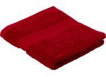 Handtücher GÖZZE "New York", rot (bordeaux), B:50cm L:100cm, Frottier, Obermaterial: 100% Baumwolle, Handtücher, Handtücher, im Set, moderne Uni-Farben, mit strukturierter Borte, reine Baumwolle