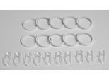 Gardinenring INDEKO, weiß, Ø:2cm, Metall, Gardinenbefestigungen, Gardinenring, für Vorhangstangen bis Ø 20 mm