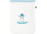 Waschlappen ADELHEID "Schneehase Waschlappen", weiß, B:16cm L:21cm, Frottee, Handtücher, Waschlappen, mit Paspel und Stickerei