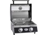 Gasgrill RÖSLE "BBQ-Portable VIDERO G2-P", schwarz, B:47cm H:34,5cm, Grills, Gasgrill, tragbar, variable Temperatursteuerung, Betrachtungsfenster