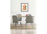 Bild QUEENCE "Ely", orange (farbe rahmen: schwarz, farbe bild(er): orange), B:50cm H:70cm, Acrylglas, Holz, Papier, Bilder, Bild, gerahmt