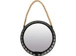 Spiegelwandblaker "Andschana, schwarz", schwarz, B:28cm H:28cm T:28cm, MYFLAIR MÖBEL & ACCESSOIRES, Spiegel, Spiegelwandblaker, Landhaus, rund