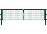 Zaundoppeltür ALBERTS "Flexo", grün, B:400cm H:100cm, Stahl, Tore, Zaundoppeltür, 400 cm Breite, in versch. Höhen