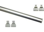 Beschwerungsgewicht GARDINIA "Unterprofil zum Klipsen" Gr. 1, silber (silberfarben), L:60cm, Aluminium, Beschwerungsgewichte, Beschwerungsgewicht, Serie Flächenvorhang-Technik Atlanta 3-läufig