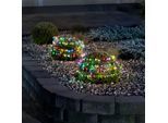 KONSTSMIDE LED-Lichterkette, silber (silberfarben), Dioden 360 Stk. Flammen 360 Stk., Gesamtlänge 9,3m, Lichterketten, Micro LED, Firecracker, mit langsamem RGB-Farbwechsel, LED-Lichterkette