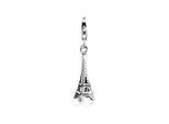 Charm-Einhänger NENALINA "Charm Eiffelturm Anhänger Paris Reise Urlaub 925 Silber" Gr. 30, silber, Charms, Damen, Blacklist, Silber 925 (Sterlingsilber), Charm-Einhänger