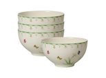 Schale VILLEROY & BOCH "Bols Colourful Spring ø 13,8 cm 4er Set bunt", bunt, L:13,8cm, Schüsseln, Schale