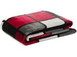 Wohndecke GÖZZE "Antigua", rot (rot, bordeaux), B:150cm L:200cm, Polyester, Wohndecken, Wohndecke, mit modernem Karo, Kuscheldecke, 150x200 cm