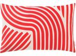 Kissenbezüge TOM TAILOR HOME "Organic Waves", rot (blutrot, hellrot), B:50cm L:30cm, Baumwolle, Obermaterial: 100% Baumwolle, Kissenbezüge, Kissenbezüge, aus Baumwolle (BCI)