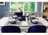Platzset ADAM "Easy Diamond" Gr. 1, blau (dunkelblau), B:40cm L:50cm, Obermaterial: 100% Baumwolle, Platzsets, Platzset, GOTS organic,zertifiziert durch CERES 0242