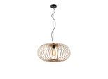 JUST LIGHT Pendelleuchte "RACOON", braun (holzfarben), 1, Ø 5cm, 1 Stk., Leuchten, ExklusiveE27, Pendelleuchte