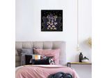 Leinwandbild QUEENCE "Bears X", blau (farbe bild(er): blau), B:60cm H:60cm, Holzrahmen, Leinwand, Bilder, Leinwandbild, Premium-Leinwandstoff, Handarbeit aus Deutschland