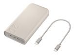 SAMSUNG Powerbank "Powerbank 20.000 mAh 45 Watt", beige, 14,8 V 5.000mAh, Akkumulatoren, Triple-Port, PD 3.0, Super Fast Charging 2.0, Powerbank