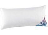 Federkopfkissen HAEUSSLING "Hygge Home Plissee (biobasiert)", weiß, B:40cm L:80cm, Bezug: 100% Baumwolle. Füllung: 70% Entenfeder, 30% Entendaune, Kopfkissen, Federkopfkissen