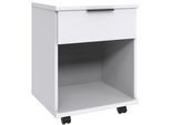 Rollcontainer WIMEX "Norderney, B/T/H 46/40/58cm in 2 Farben", weiß, B:46cm H:58cm T:40cm, Holzwerkstoff, Rollwagen, Rollcontainer, 1 Schublade und 1 offenes Fach, auf Kunststoffrollen