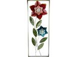 Wanddekoobjekt I.GE.A. "Blumen", rosa, B:28cm H:73cm T:4cm, Metall, Wanddekoobjekte, Wanddekoobjekt