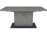 Esstisch BYLIVING "Athen", grau (betonfarbend), H:75cm T:90cm, Tische, Esstisch, mit Auszugsfunktion, Breite 160-200 cm, in verschiedenen Ausführungen