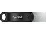 SANDISK USB-Stick "iXpand Go 64 GB", silber (schwarz, silberfarben), 64GB GB, USB-Sticks, USB-Stick