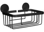 Duschkorb KLEINE WOLKE "Rocco", schwarz, B:18,5cm H:7cm T:14cm, Aluminium, Aufbewahrungsboxen, Duschkorb, BxTxH: 18,5x13,5x4,5 cm, Aluminium