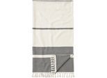 Hamamtuch EGERIA "Pestemal Herri", grau, B:100cm L:180cm, Hamam Frottier, Obermaterial: 100% Baumwolle, Handtücher, Hamamtuch, 100x180 cm, mit Muster & Fransen, ideal als Strandtuch, Topseller