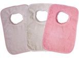 Lätzchen WÖRNER "Riesen-Schlupflatz 3er Pack", Kinder, rosa, greige, Baumwolle, Lätzchen Lätzchen, maschinenwaschbar, trocknergeeignet