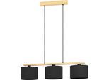 EGLO Hängeleuchte "CASTRALVO", braun, H: 110cm, 1 Stk., Leuchten, Hängeleuchte in braun aus Holz, Stahl - exkl. E27 - 40W, Hängeleuchte