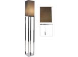 NÄVE Stehlampe "Alfa", grau, 1, H: 150,5cm, 1 Stk., Leuchten, Flurleuchte H: 150,5cm, 1xE27, dunkelgrau/chrom, IP20, Stehlampe