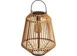 Außen-Tischleuchte LUXFORM "Solar-Tischlampe - Ibiza - LED - 15 Lumen", braun (wicker), 1 Stk., Leuchten, Außen-Tischleuchte, Solarbetrieben