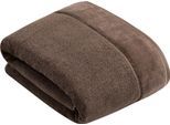Badetuch VOSSEN "Pure", braun (toffee), B:100cm L:150cm, Frottier, Obermaterial: 100% Baumwolle, Handtücher, Badetuch, Baumwolle & VEGAN, mit eleganter Veloursbordüre