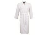 Unisex-Bademantel CARL ROSS "supercombed light" Gr. XXL, weiß, night blau, L:130cm, Frottier, Hausmäntel, Unisex-Bademantel, Kimono