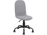 Bürostuhl BYLIVING "Trolly", grau (grau, schwarz, hellgrau), B:42cm H:95cm T:54cm, Metall, Polyester, Stühle, Bürostuhl, moderner Kinderstuhl / Drehstuhl, clever zusammenklappbar