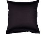 Kissenbezug JANINE "Colors Mako Satin", schwarz, B:80cm L:80cm, Mako-Satin, Mako-Satin, Kissenbezüge, Kissenbezug, mit Reißverschluss, uni Kissenhülle, feinfädig, 100% Baumwolle