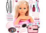 Frisier- & Schminkkopf BAYER "Charlene Magic Nails", rosa (blond), Frisierköpfe, KinderH:27cm, Kunststoff, Frisier- & Schminkkopf, H:27cm