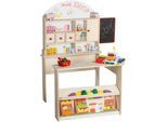 Kaufladen ROBA "Minishop, natur", beige (natur), Kaufläden, KinderB:89cm H:114,5cm T:74,5cm, Holz, Kaufladen, mit Theke und Tafel, B:89cm H:114,5cm T:74,5cm