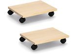 Transportwagen ZELLER PRESENT, beige (natur), B:27,5cm H:75cm L:35cm, Holzwerkstoff, Transportwagen, Transportwagen, Kiefernholz, 100% FSC