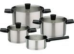Topf-Set GSW "Novero", silber, Töpfe, Topf-Set, praktischen Literskala, Induktion