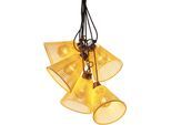 KONSTSMIDE LED-Lichterkette, Energieeffizienz: G, schwarz, Dioden 10 Stk., Gesamtlänge 10m, Lichterketten, 10 klare Birnen / bernsteinfarbene Dioden, LED-Lichterkette