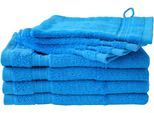 Handtuch Set DYCKHOFF "Siena", blau (azur), 8 Stk., Walkfrottier, Walkfrottier, Obermaterial: 100% Baumwolle, Handtuch-Sets, Handtuch Set, in tollen Unifarben