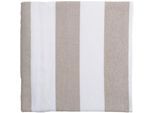 Duschtuch WEWO FASHION "9713DT", beige (beige, weiß), B:70cm L:140cm, Frottee, Baumwolle, Handtücher, Duschtuch, chlorecht