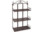 Deko-Wandregal AMBIENTE HAUS "Wandregal - antikbraun 50cm", braun (antikbraun), B:30cm H:50cm T:13cm, Metall, Regale, Deko-Wandregal