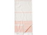 Hamamtuch EGERIA "Pestemal Herri", rosa (rose), B:100cm L:180cm, Hamam Frottier, Obermaterial: 100% Baumwolle, Handtücher, Hamamtuch, 100x180 cm, mit Muster & Fransen, ideal als Strandtuch