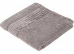 Handtücher GÖZZE "BIO Frottier", silber (silberfarben), B:50cm L:100cm, Walkfrottier, Obermaterial: 100% Baumwolle, Handtücher, Handtücher, im Set, Bio-Baumwolle, Pastell Farben, mit geschorener Bordüre