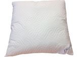 Microfaserkissen DREAMS "Prägo", weiß, B:80cm L:80cm, Bezug: 100% Polyester. Füllung: 100% Polyester, Kopfkissen, Microfaserkissen