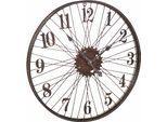 Wanduhr LOWELL, braun, Ø 60cm B/H/T: 4cm, Wanduhren, Wanduhr