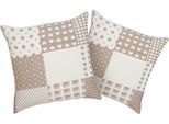 Kissenbezüge OTTO HOME "Gretje", beige, B:50cm L:50cm, Baumwolle, Obermaterial: 50% Baumwolle, 50% Polyester, Kissenbezüge, Kissenbezüge, für Kinder, 50x50 cm, mit Reißverschluss, Baumwollmischung, Patchwork