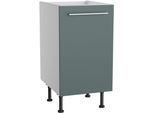 Spülenschrank KOCHSTATION "KS-Bern2", grün (steingrün, hellgrau), B:45cm H:87cm T:58,4cm, Holzwerkstoff, Schränke, Spülenschrank, Breite 45 cm, 1 Tür