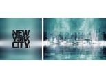 Leinwandbild QUEENCE "New York City", bunt (farbe bild(er): bunt), B:100cm H:40cm T:2cm, Canvas, Holzrahmen, Bilder, Leinwandbild, Premium-Leinwandstoff, Handarbeit aus Deutschland, Spruch, 2er Set